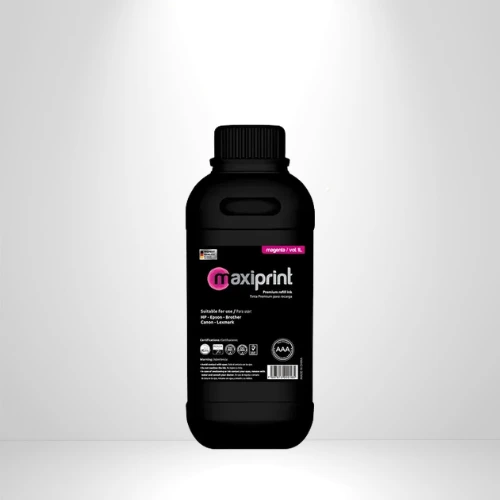 Botella de tinta Maxiprint universal para refill magenta1L