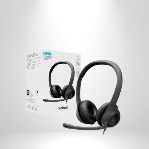 LOGITECH H390 - AUDIFONO Y MICROFONO, USB, NEGRO